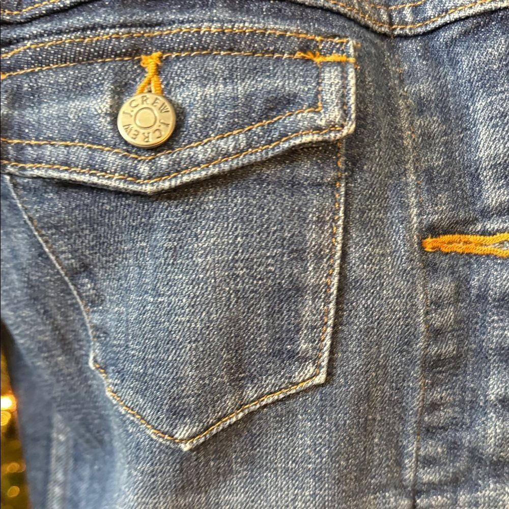 J.Crew Denim Jacket Classic Medium Wash Stretch Small - Picture 7 of 9